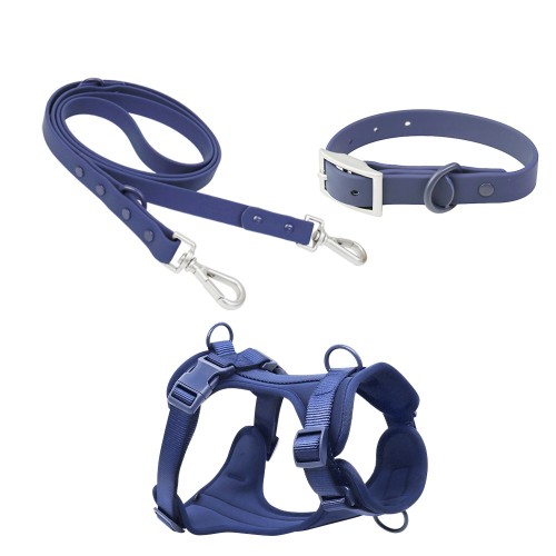 Dog Harness and Collar Set PVC Available Stocked Leash Set Dog Harness And Collar Set