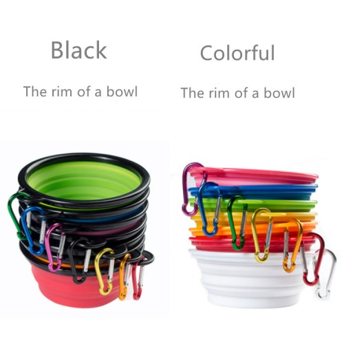 2023  hot sale high quality eco-friendly portable travel silicone sublimation pet bowl dog cat feeder bowl