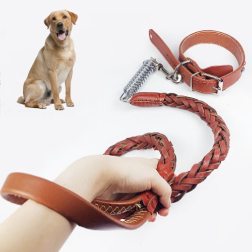 durable pet collars  leashes real leather pet collars and leash set