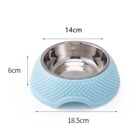 eco-friendly double wall stainless steel feeding pet bowl feeder