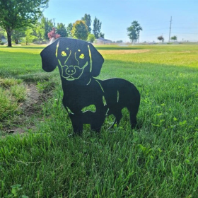 Dachshund Metal Dog Silhouette